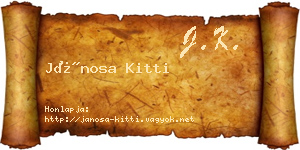 Jánosa Kitti névjegykártya